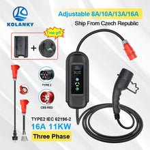 Load image into Gallery viewer, 16A 11KW Portable EV Charger
